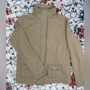 Liz Claiborne Beige Zip Up Jacket